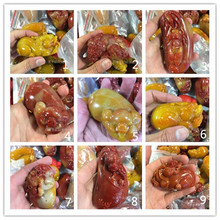 福建仿寿山石手把件红石貔貅吊坠守财神仿黄龙玉手把件玉器工艺品