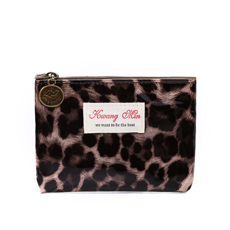 실버 레오파드 동전 지갑