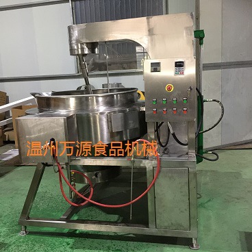 厂家万源不锈钢燃气酱料搅拌锅行星夹层锅旋转刮边加热行星夹层锅
