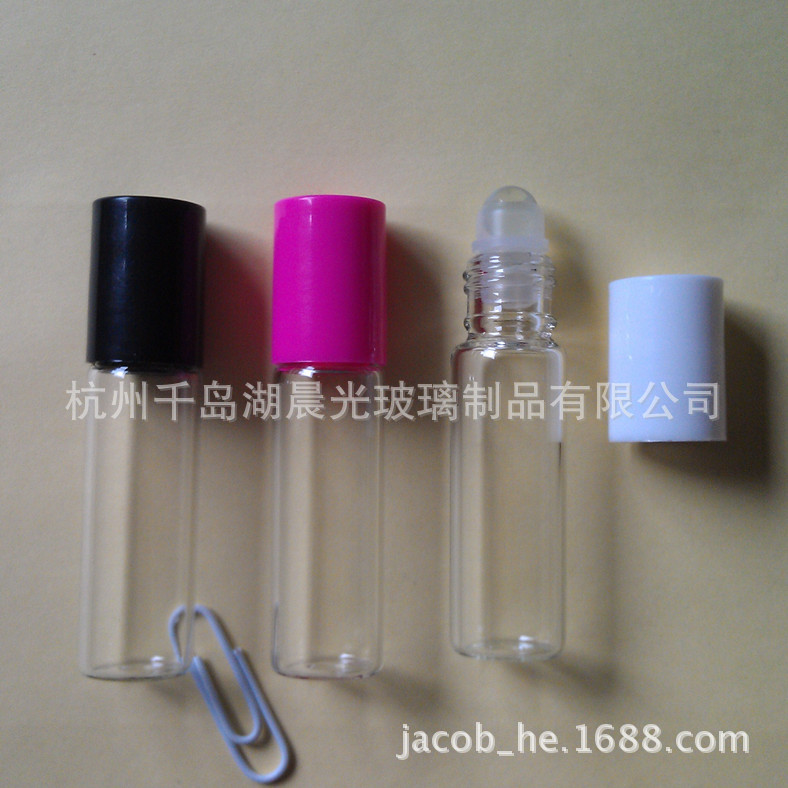 【厂家供应】5ml16x55mm香水滚珠玻璃瓶配套滚珠和盖子小容量
