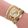 Fashionable retro woven bracelet, quartz watch, suitable for import, city style