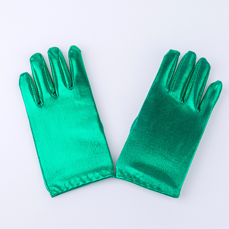 Guantes de cuero brillantes para niños transfronterizos guantes de rendimiento de etapa guantes para niños