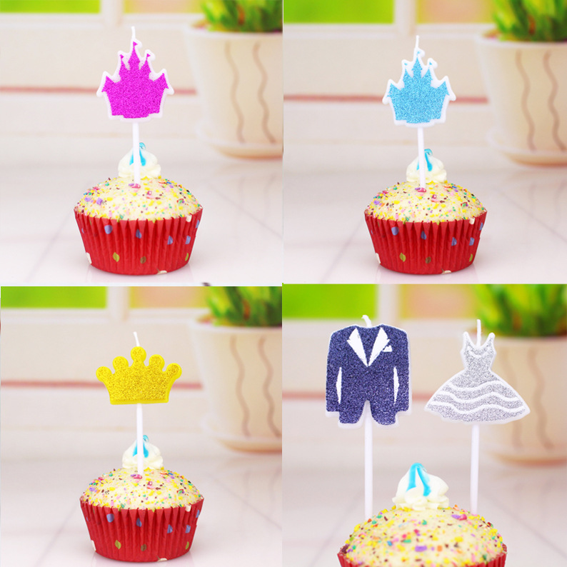 Vela de cumpleaños de polvo dorado brillante 2025 para pastel de cumpleaños de un año, inserto para hornear de parafina, vela de fiesta de cumpleaños sin humo.