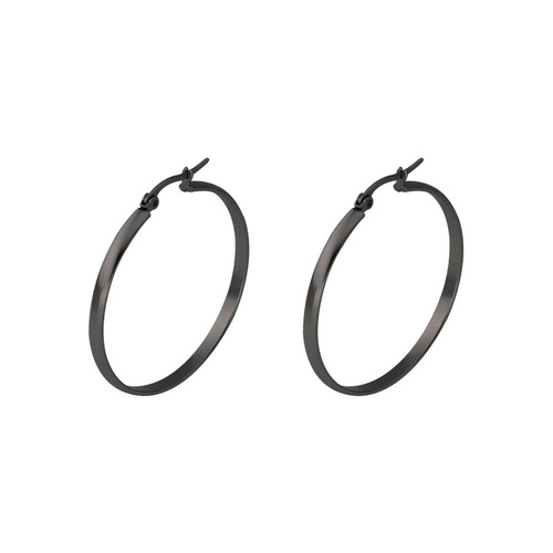 European and American Fashion Titanium Steel Curved Hoop Earrings Stainless Steel Ear Clasp Wide Hoop Trendy Ear Clasp Direct Manufacturer Sale