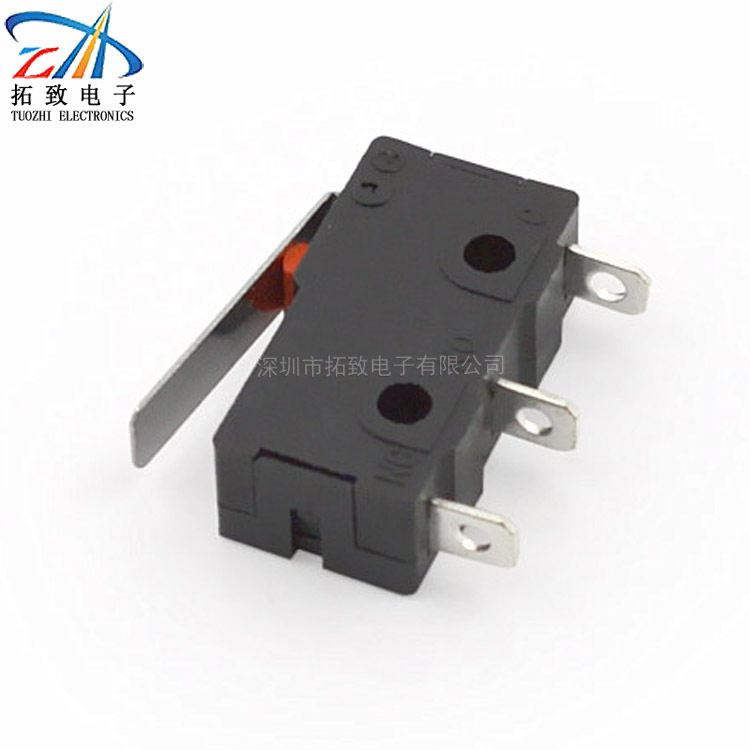 工厂现货批发微动开关180度微型开关按键开关TZ023-3P带柄开关