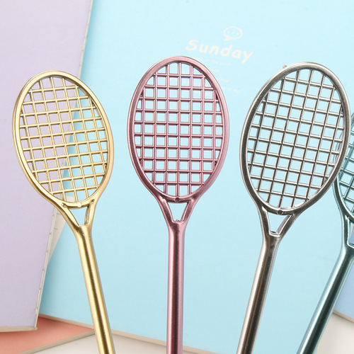 b38 creative stationery cute tennis racket shape badminton racket gel pen water pen plug-in water pen