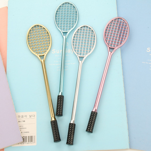 b38 creative stationery cute tennis racket shape badminton racket gel pen water pen plug-in water pen