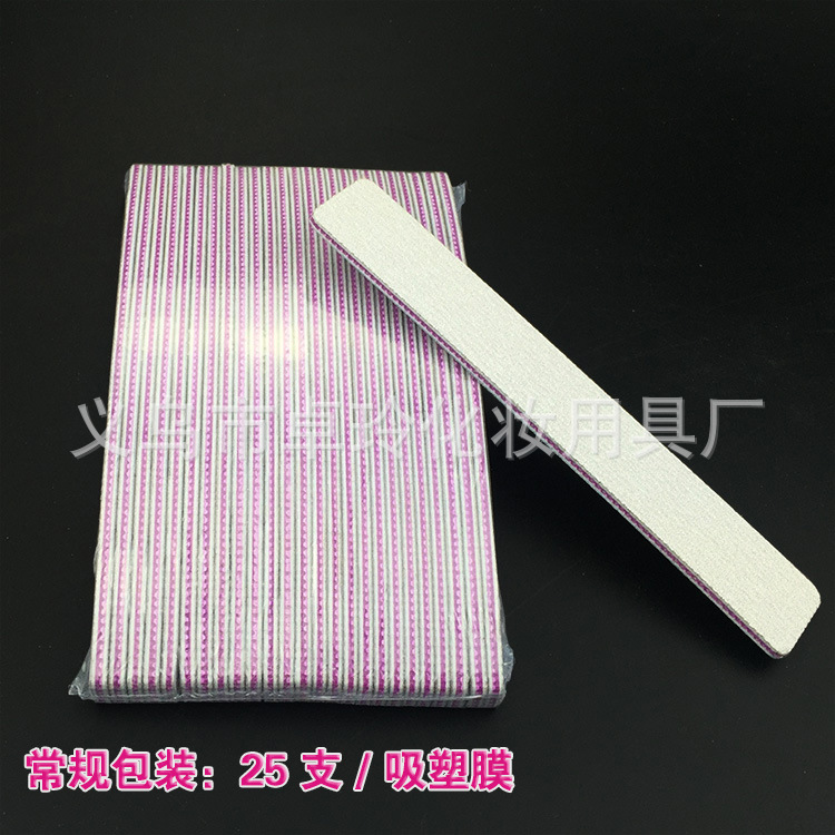 En stock al por mayor lima de uñas rectangular Corazón Púrpura placa de goma con dientes tira de frotamiento de uñas tira de molienda de doble cara Super resistente al desgaste