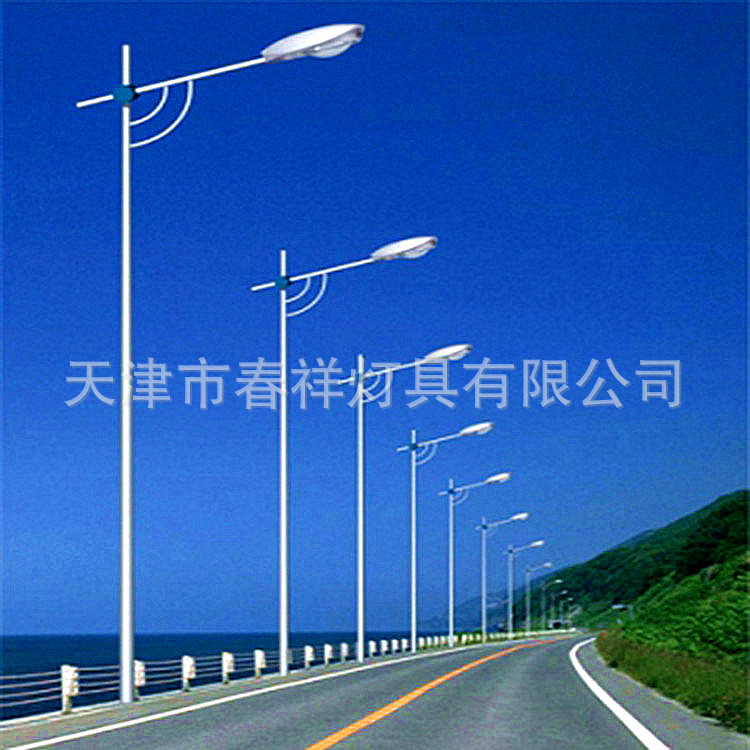 天津路灯杆6米单臂灯杆单挑杆镀锌金属杆道路照明杆LED路灯杆