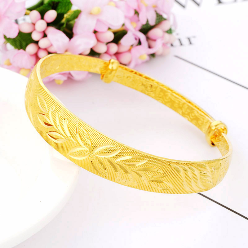 Bracelet 1PC lady does not fade for a long time Gypsy push-pull copper alloy_voghion.com