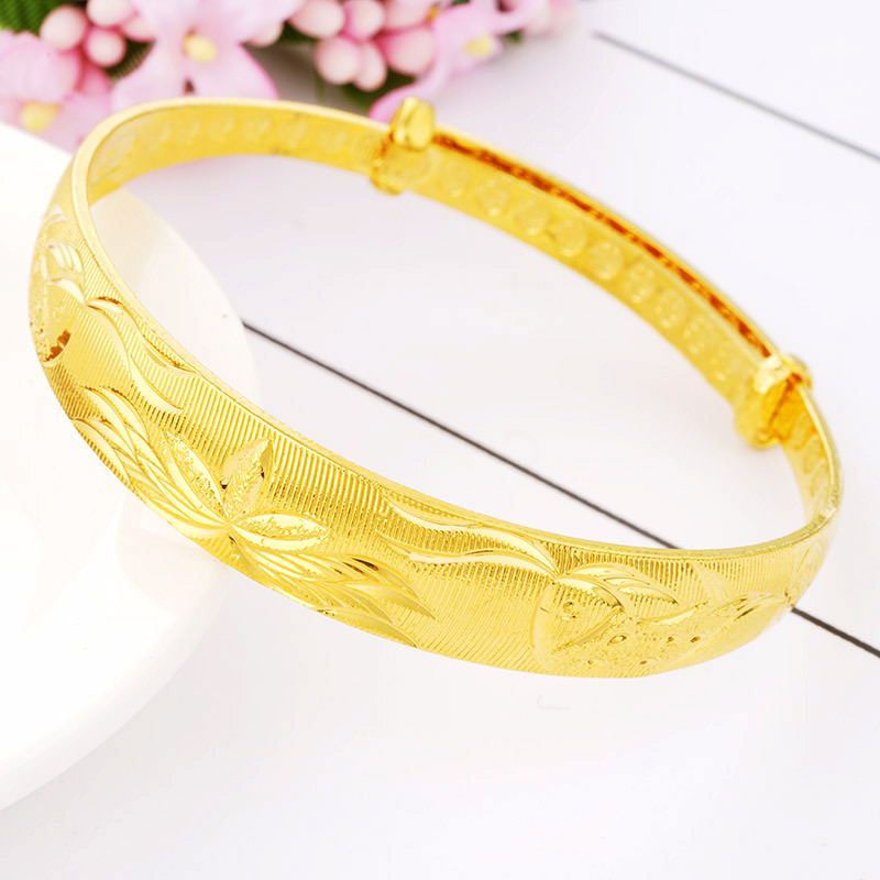 Bracelet 1PC lady does not fade for a long time Gypsy push-pull copper alloy_voghion.com
