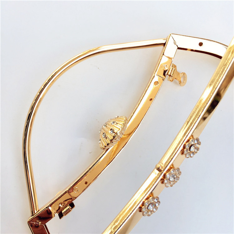 Agujero de tornillo: 18cm cintura cóncava sin agujero cabeza de concha mano oro agujero de tornillo flor de oro ligero bronce