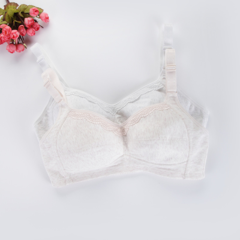 Zhangyan no steel ring big cup girl underwear cotton comfortable color cotton girl bra back row buckle manufacturers wholesale Zhangyan no steel ring big cup girl underwear cotton comfortable color cotton girl bra back row buckle manufacturers wholesale