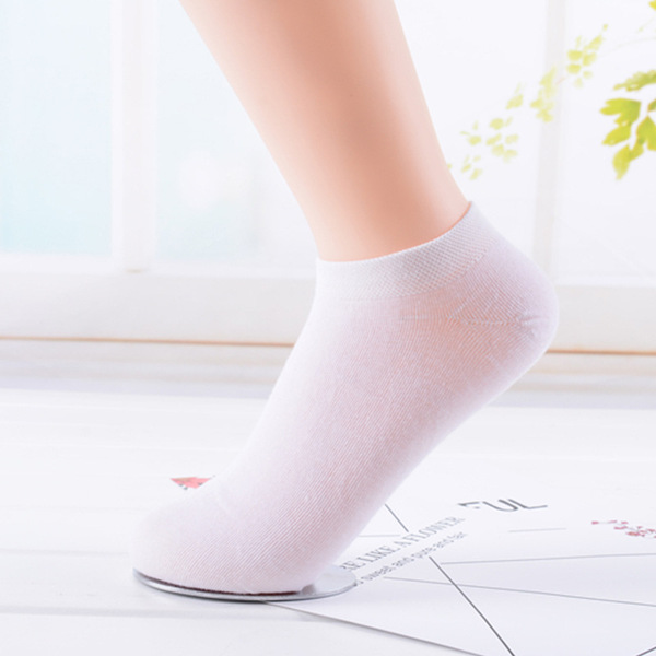 solid men's casual short thin invisible socks all-season