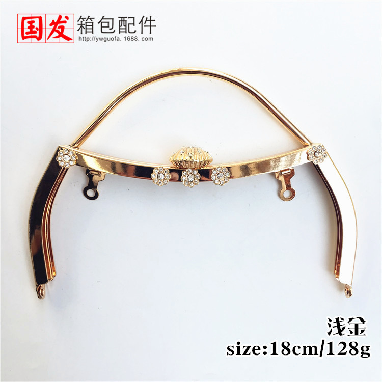 Agujero de tornillo: 18cm cintura cóncava sin agujero cabeza de concha mano oro agujero de tornillo flor de oro ligero bronce