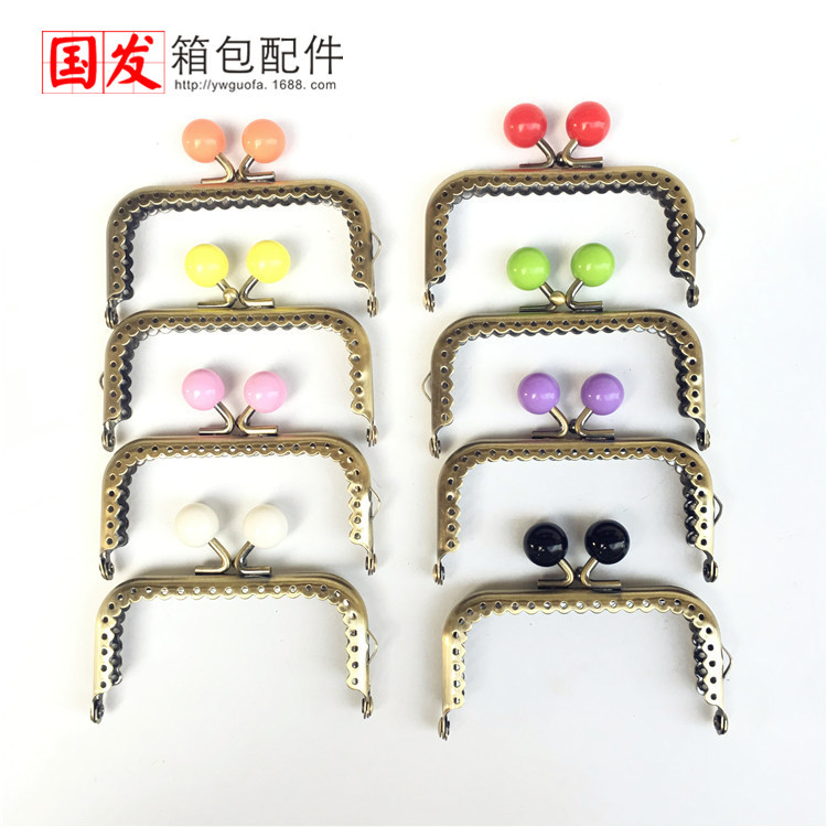 Sin stock: 8.5CM cuadrado de encaje brillante cabeza de caramelo oro 14MM 19 colores opcionales 0193 - GT