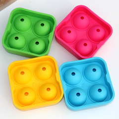 A2454 Ice Hockey Mold Bar 4 Hole Set for Making Ice Balls, Bar Small Ice Balls Ice Tray Ice Cube Mold