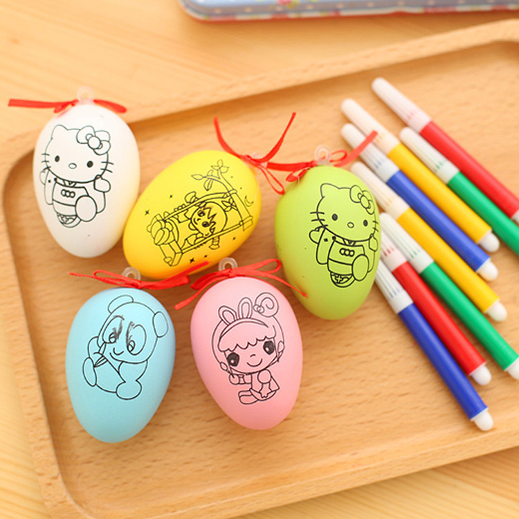 Cute DIY Easter Egg Children's Cartoon Educational Handmade Eggshell Children's Making Educational Toys Primary School Gift