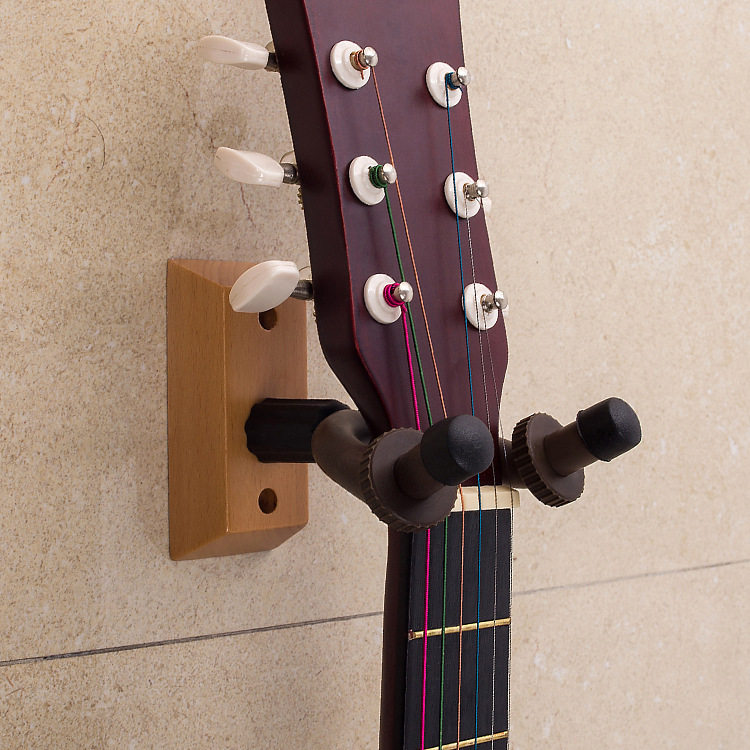 Gancho de guitarra eléctrica de madera guitarra ukelele asiento de madera percha guitarra base de madera pared gancho de guitarra