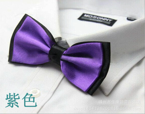 보라색 나비 넥타이