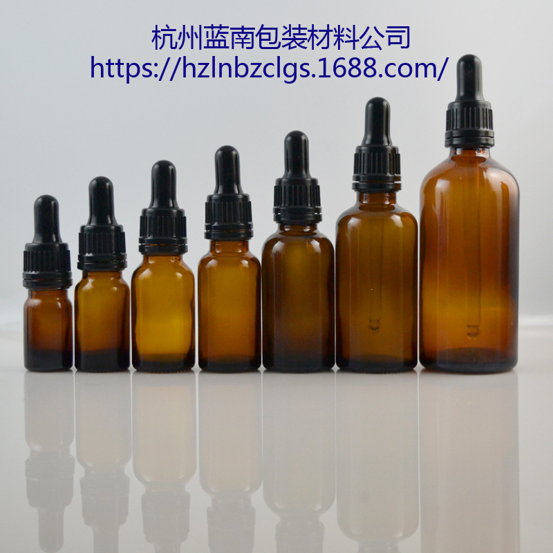 5/10/15/20/30/50/100ML机制棕色玻璃瓶 精油瓶配防盗滴管 现货