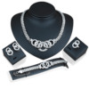 Jewelry, accessory, set, necklace, chain, bracelet, ring, European style, 4 piece set