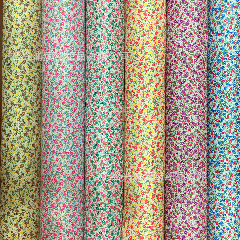 一厂家直销 现货供应 桃皮绒印花布 全涤印花布 磨毛布 茉莉花