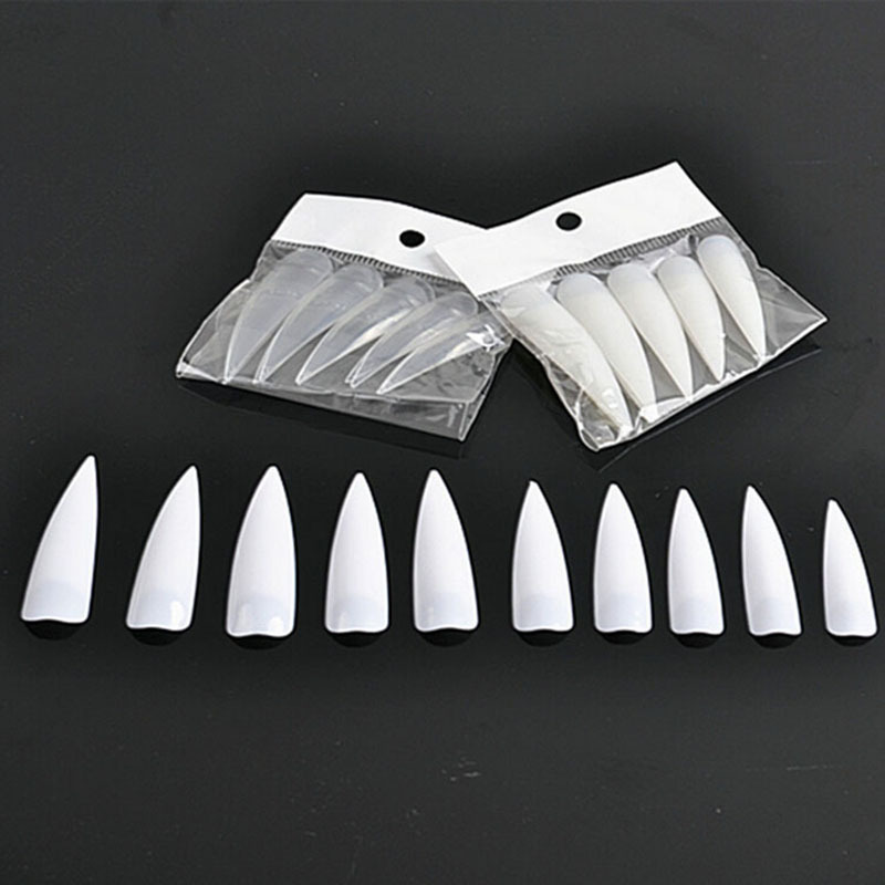 Fake Nail Nail Salon Nail Nail Nail Piece Lengthened Fake Nail Sticker Stage Art Nail Piece 10 Pack