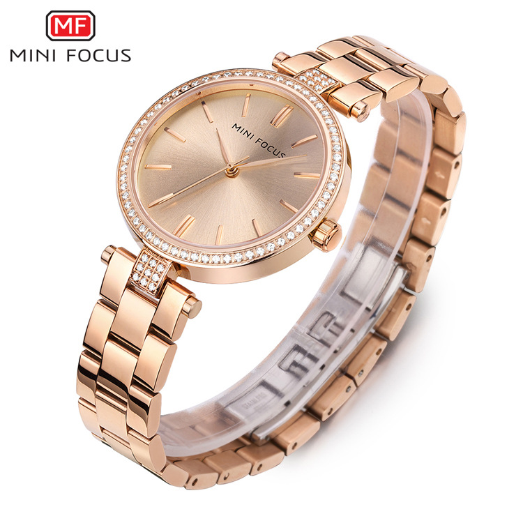 MINI FOCUS/Women's Watch/Japanese movement/waterproof/metal strap/European and American hot sale 0039L