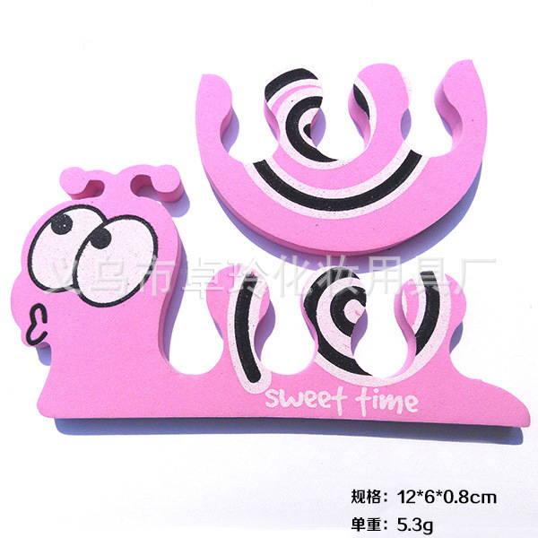 Muestra que hace el separador del dedo del pie de EVA del camión del dedo del pie del algodón del dedo del pie que imprime el separador respetuoso del medio ambiente e insípido