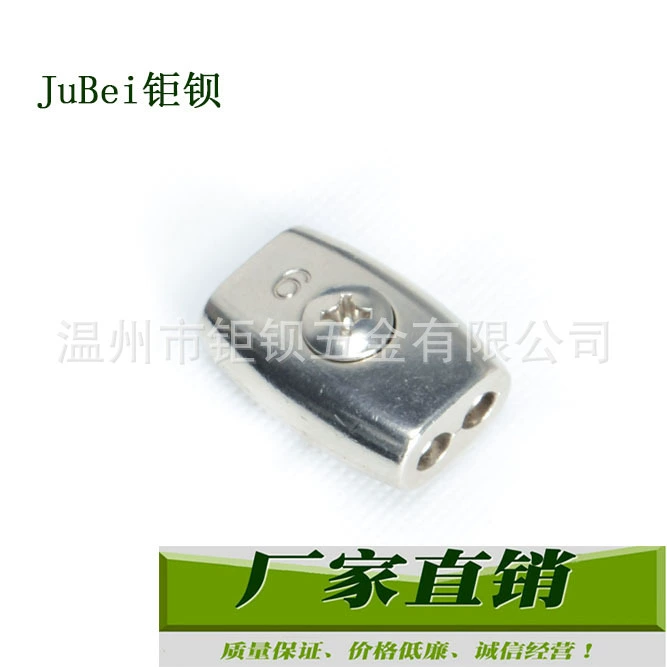 Поставка овального зажима для троса из никелированного цинкового сплава, овального зажима для проволоки