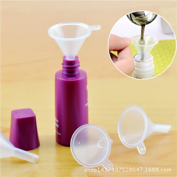 Flask funnel, container, plastic perfume, bottle