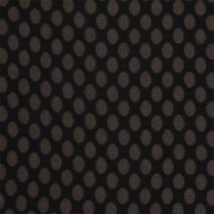 Fabricante de procesamiento de reducción de sal de chiffon 3D tela impresa en relieve láser vestido de mujer tela de chiffon