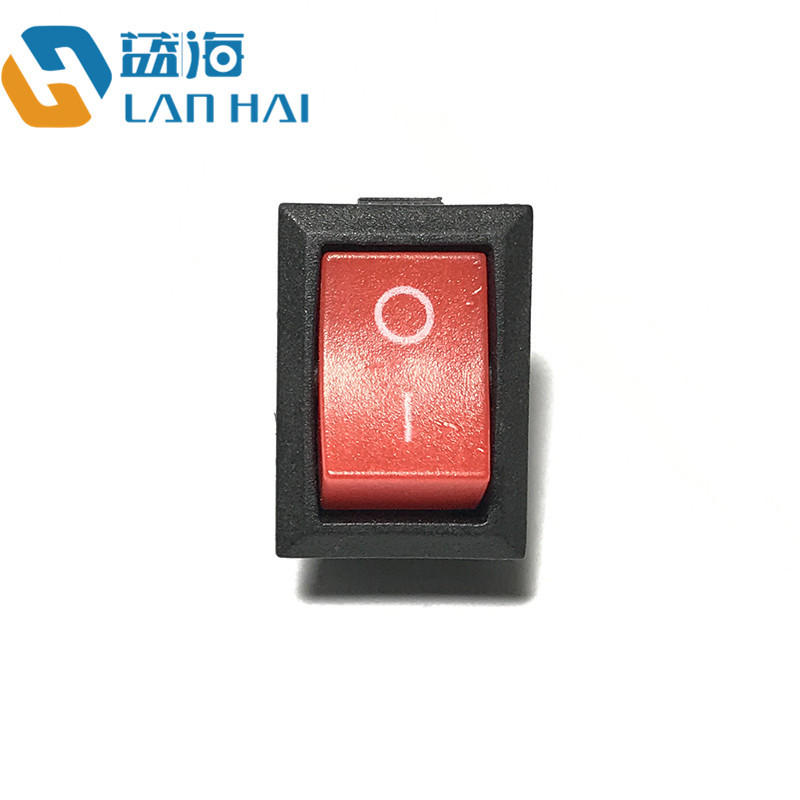 船型开关蓝海开关批发 电器设备按钮开关 红色带灯船形开关