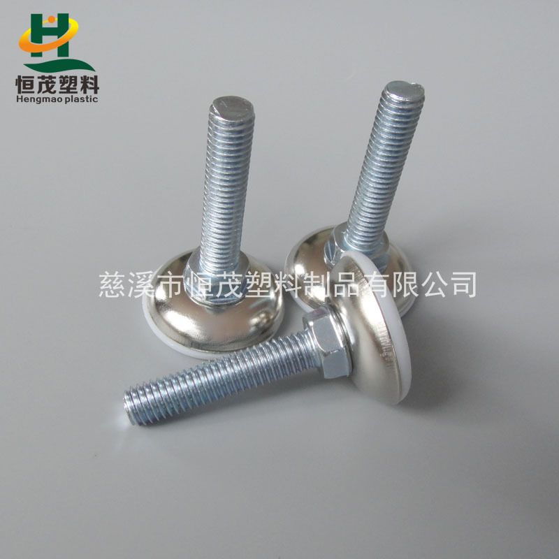 恒茂5/16-18牙英制调节螺栓,镀镍盖机柜支撑脚,镀锌调整脚