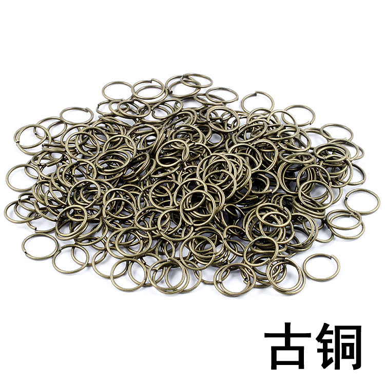 DIY accesorios de joyería anillo cerrado anillo único anillo plano llavero collar pulsera colgante hebilla material hecho a mano al por mayor