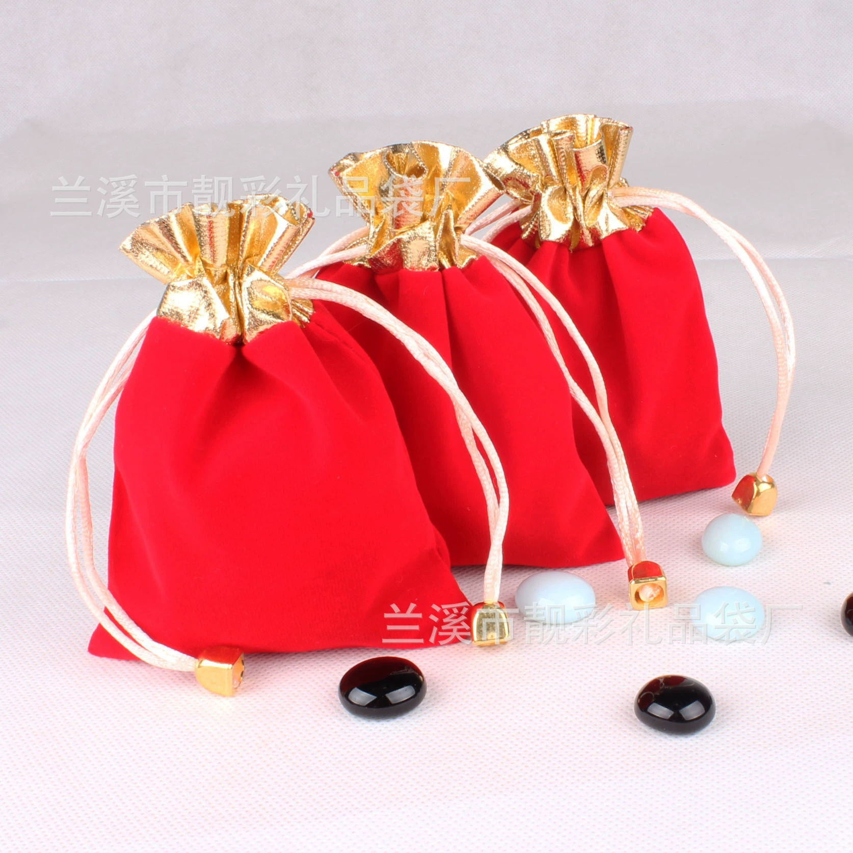 Красивый Цвет Профессиональный может быть установлен Большой Красный Золото фланель мешок ювелирных изделий нефрита подарок упаковка мешок Количество скидка