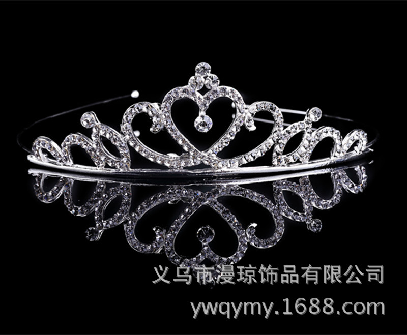Nueva diadema rhinestone aleación diadema perla tocado nupcial accesorios para el cabello de los niños corona horquilla al por mayor