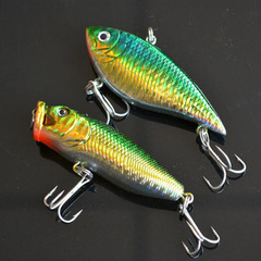 Green and Yellow VIB Wave Lure for Piking Catfish, Artificial Three-Prong Hook Hard Baits, Wholesale from Weihai