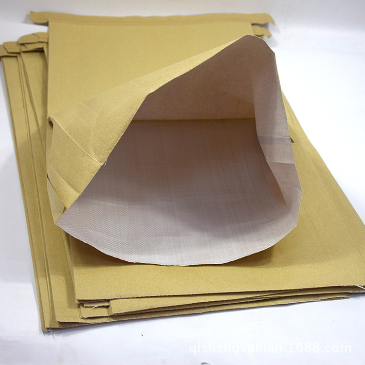 Bolsas tejidas de papel kraft engrosado en stock, venta al por mayor, para embalaje de materia prima química, bolsas de papel-plástico a prueba de humedad, directamente del fabricante
