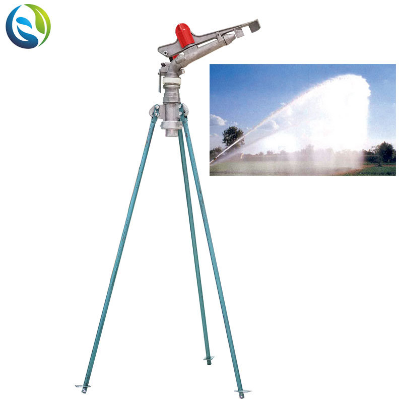 Equipo de riego por aspersión verde boquilla de balancín de metal agrícola DN30/40/50 PISTOLA DE PULVERIZACIÓN giratoria automática ajustable