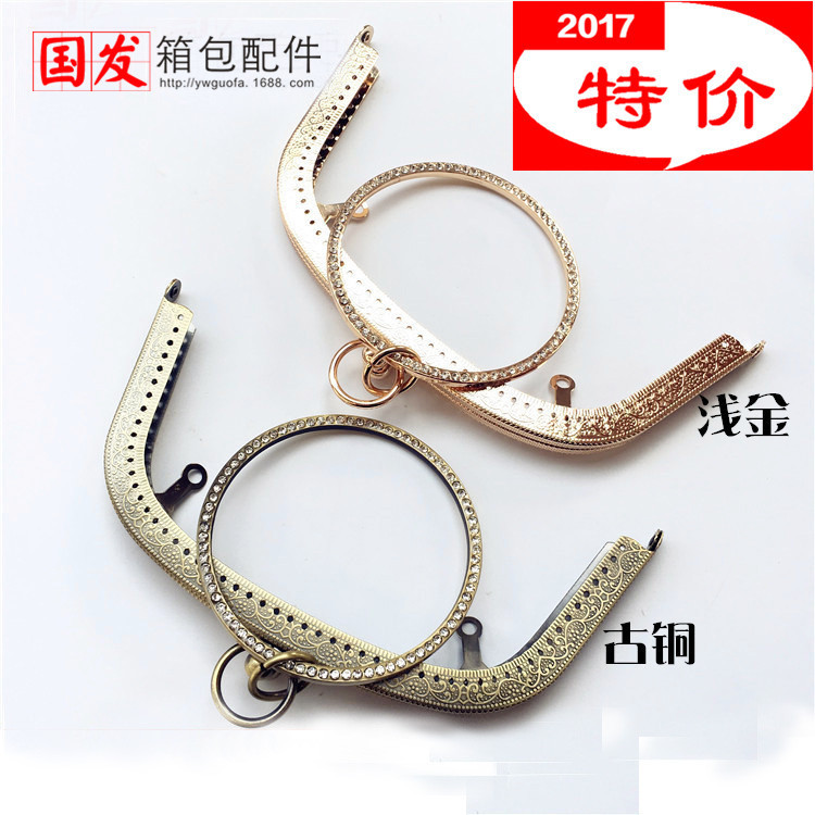 18.5cm brazalete de diamantes en relieve arqueado oro con brazalete de mano, oro de mano