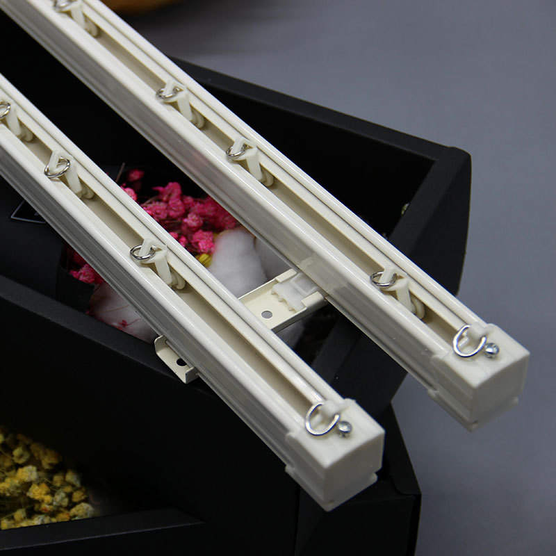 Curtain Aluminum Alloy Track Straight Track Single and Double Track Top-mounted Side-mounted Curtain Slide Mute Guide Rail Slide Roman Rod