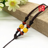 High-end strap jade, ethnic necklace cord from pearl, wooden sweater, pendant, ethnic style