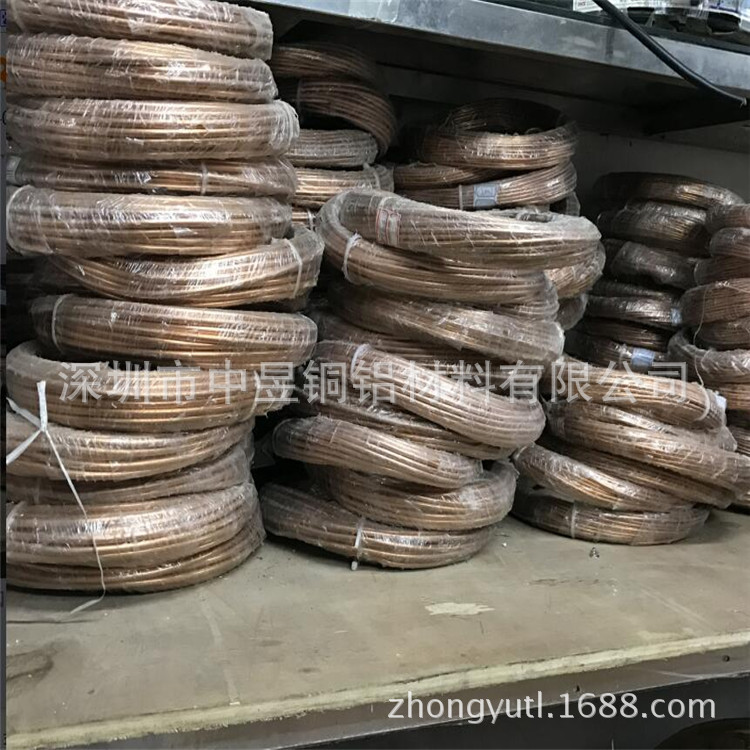 T2紫铜管毛细管1.6*0.5 2*0.5 3*0.5 4*0.5mm厂家现货供应 制冷管