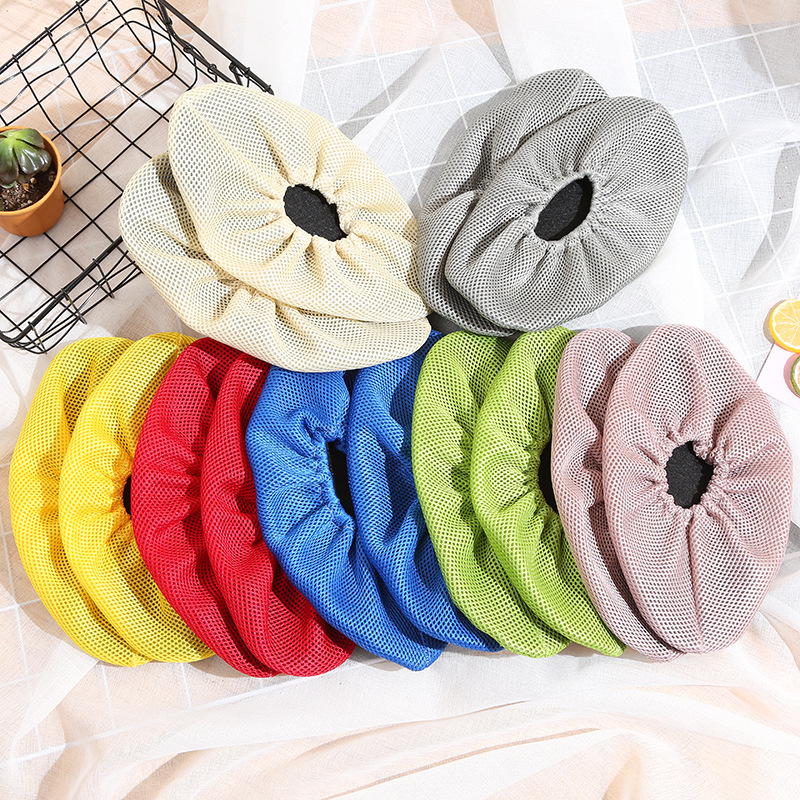Cloth shoe cover can be repeatedly washed household thickened mesh gauze non-slip Model Room children's shoe cover manufacturers household cloth shoe cover
