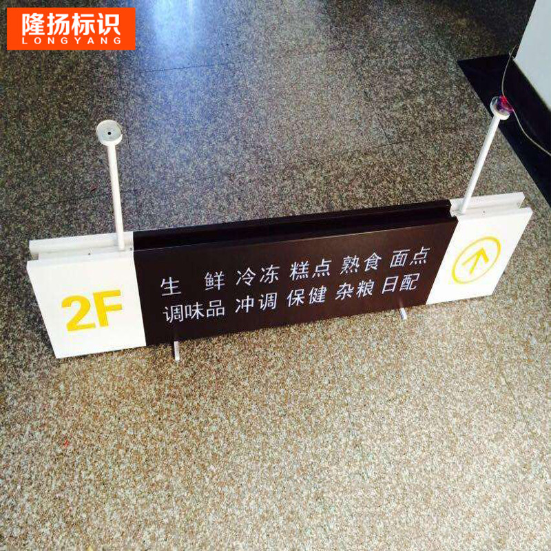 商场指示牌吊牌立牌展示牌镂空双面发光灯箱立导向牌广告牌