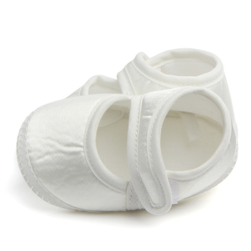 Wholesale Foreign Trade Newborn Toddler Shoes Solid Color Christening Shoes Soft-Soled Princess Shoes 0769