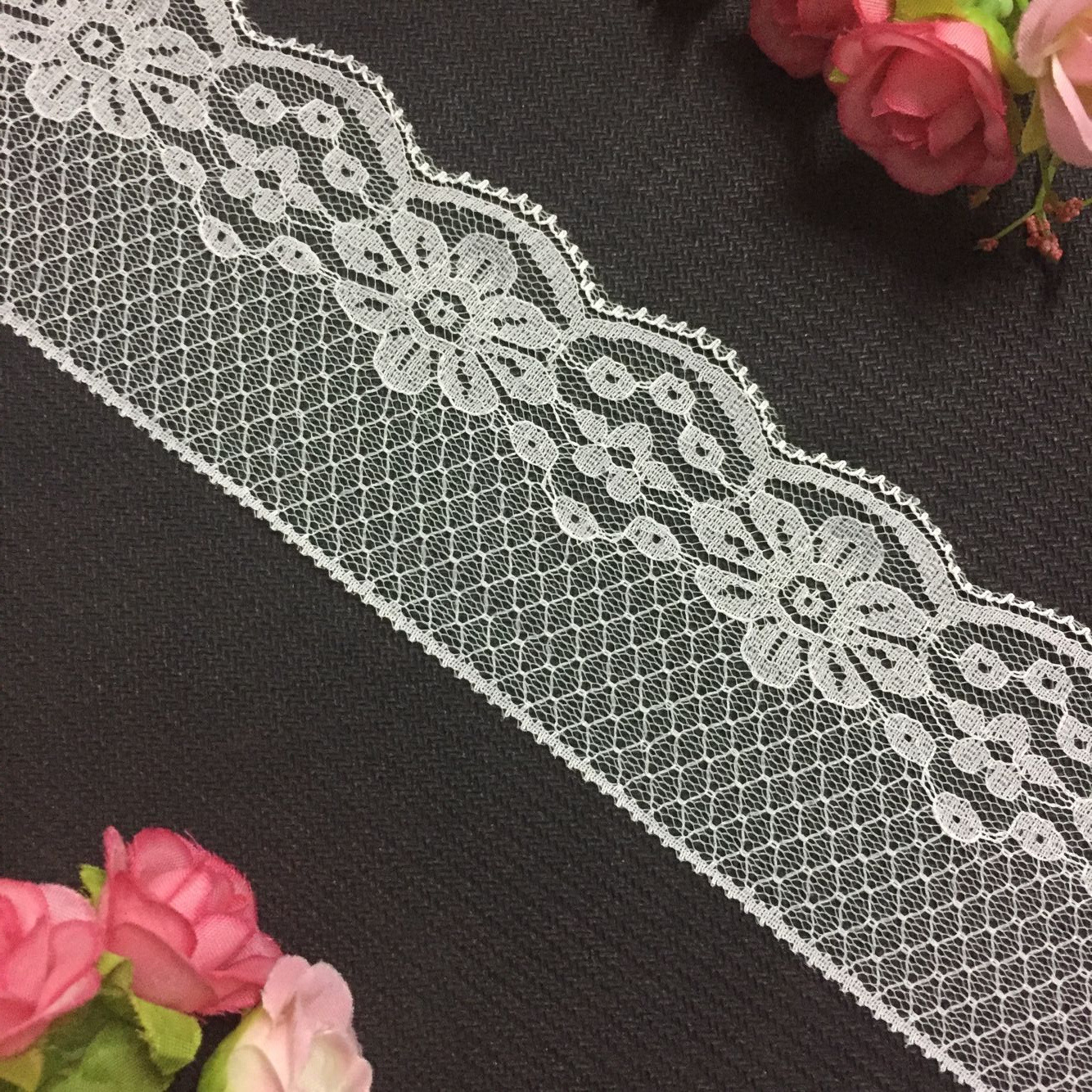 现货供应无弹蕾丝花边913无弹花边裙摆DIY花边6CM花边批发蕾丝花