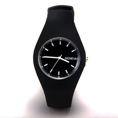 Fashion Casual Ultra-thin Geneva GENEVA Silicone Couple Watches Lady Quartz Candy Color Student Men's Watch